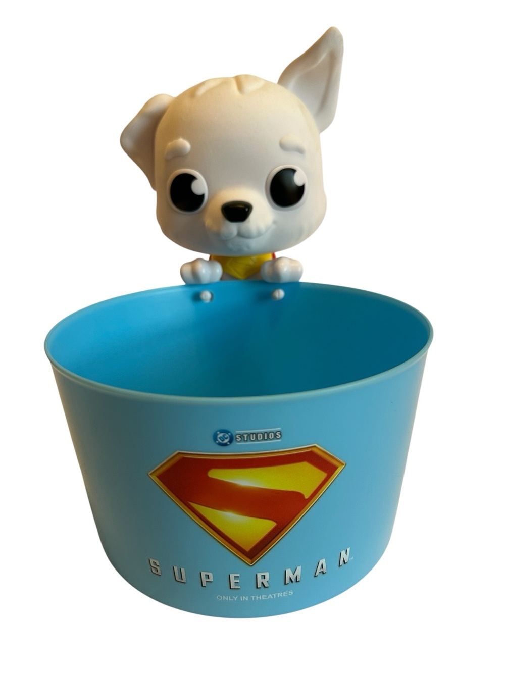 Superman Blue Popcorn Bucket with Krypto